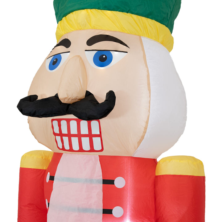 Sunnydaze 8 ft Nathaniel the Nutcracker Inflatable Christmas Decoration Image 4