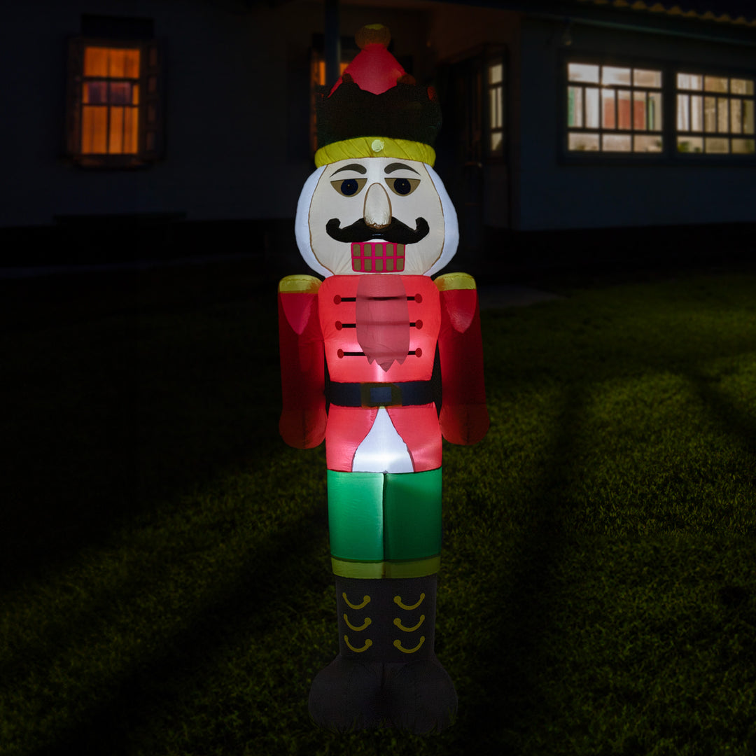 Sunnydaze 8 ft Nathaniel the Nutcracker Inflatable Christmas Decoration Image 9