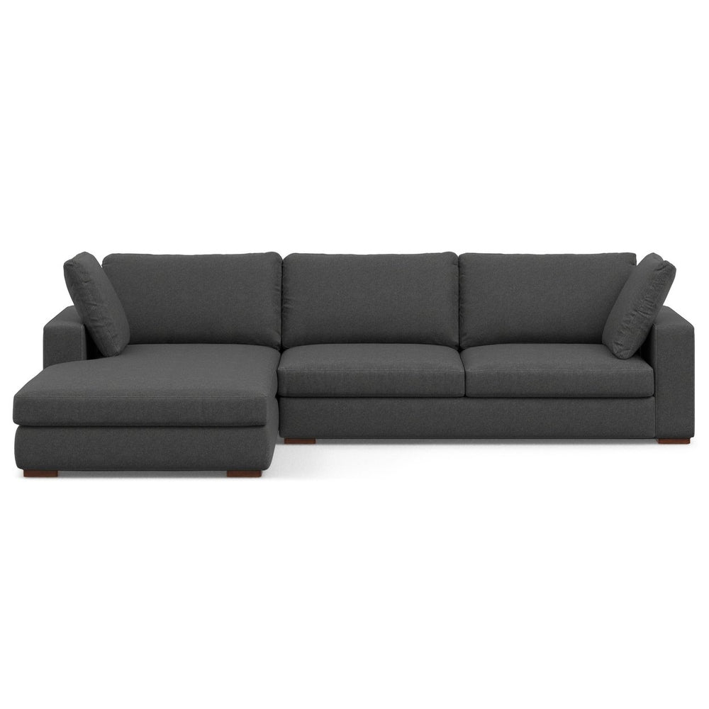 Charlie Deep Seater Left Sectional Sofa L-Shaped Performance Fabric Couch Image 2