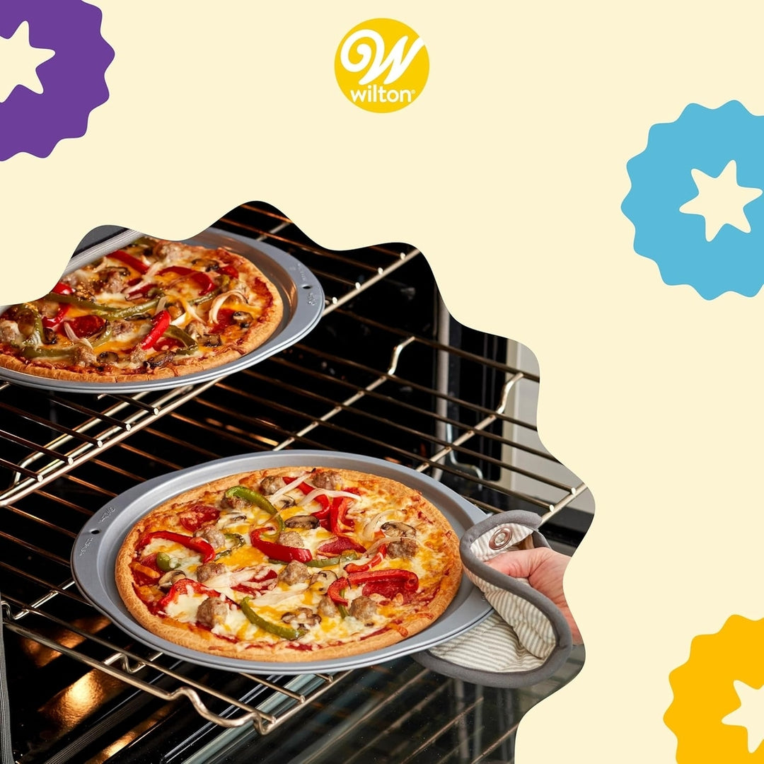 Wilton Recipe Right 12-Inch Pizza Pans, 2-Piece Set Image 4