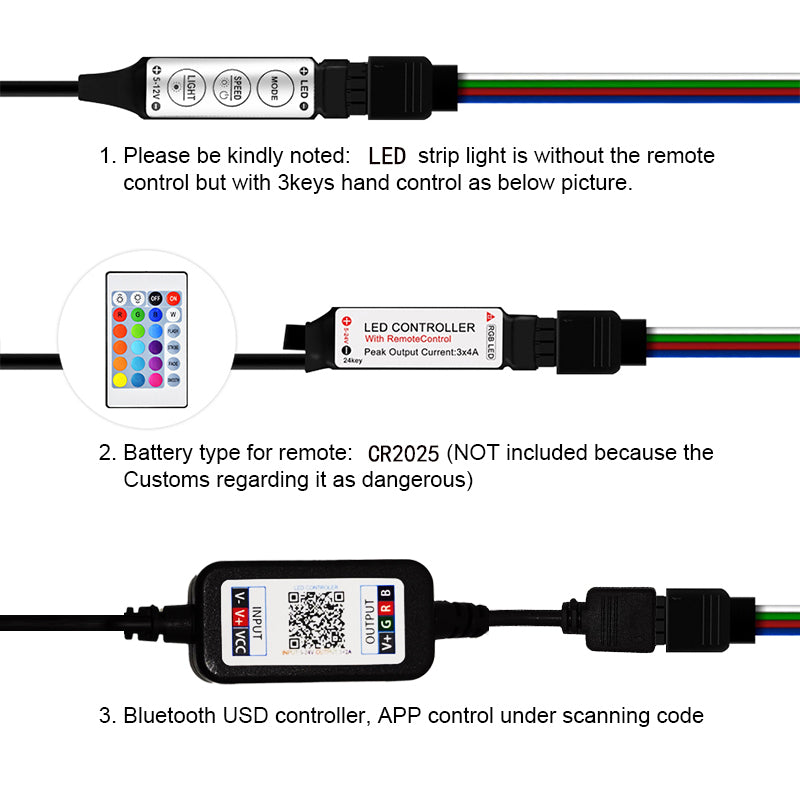 RGB 5050 LED Strip Bluetooth Remote Tape Decor for Room LED Light String1M/3M/5M/10M/15M/20M PC TV Backlight Neon LED Image 3