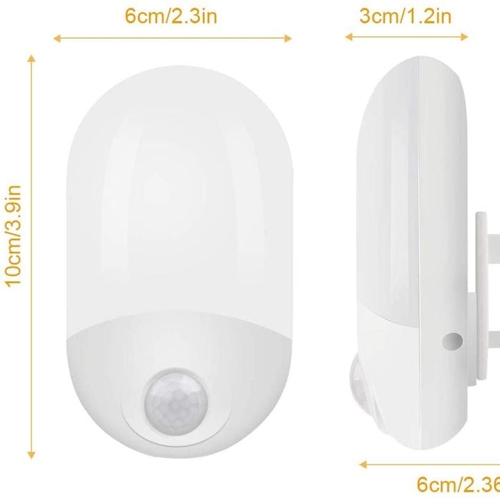 LED Sensor Night Light Warm White Plug-in Dusk-to-Dawn for Home Bedroom 35lm Image 2