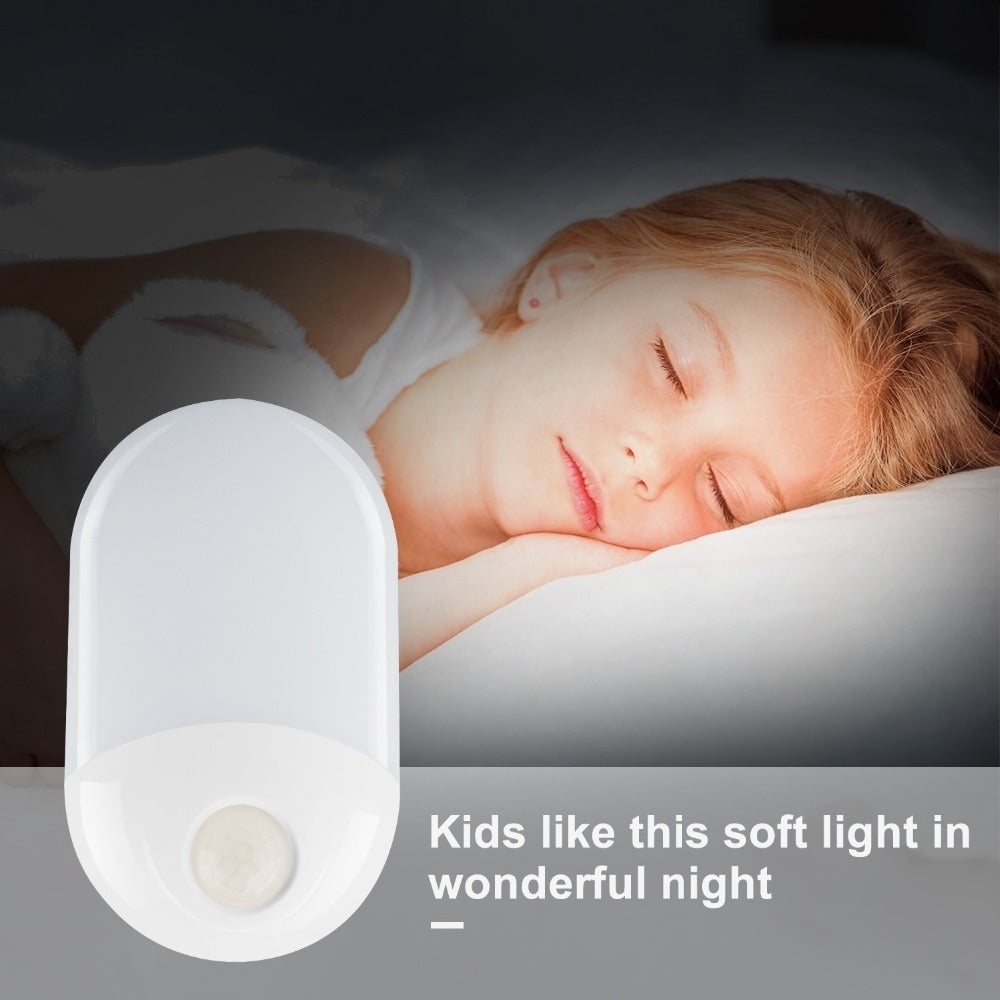 LED Sensor Night Light Warm White Plug-in Dusk-to-Dawn for Home Bedroom 35lm Image 4