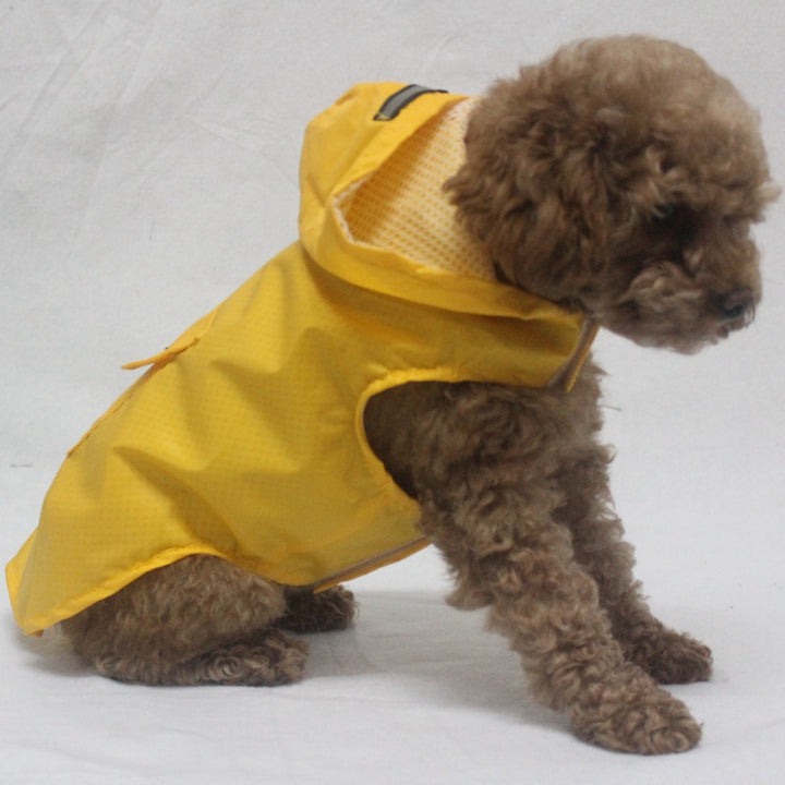 Waterproof Dog Raincoat Hoodie Jacket Reflective Stripe Multiple Colors S-6XL Image 3