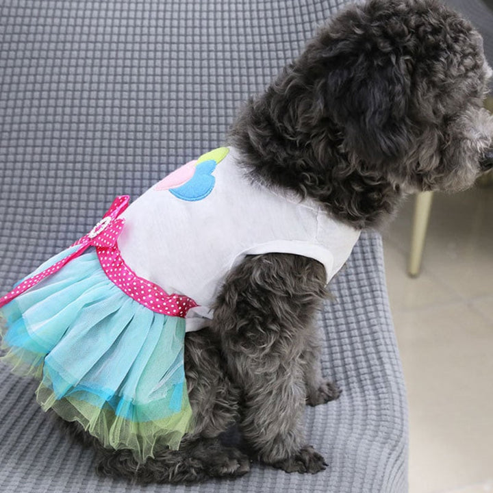 Cute Lace Dog Summer Dress Pink Blue Cotton XS to 2XL Chihuahua Cat Apparel Image 1