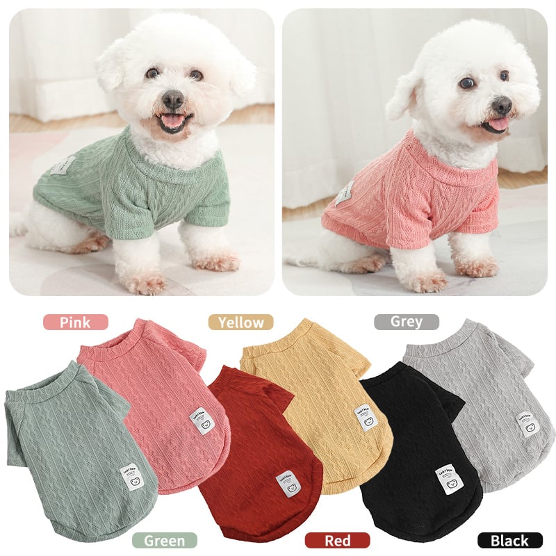 Knitted Dog Sweater for Small Dogs Wool Pet Clothes Warm Winter Apparel Chihuahua Image 2