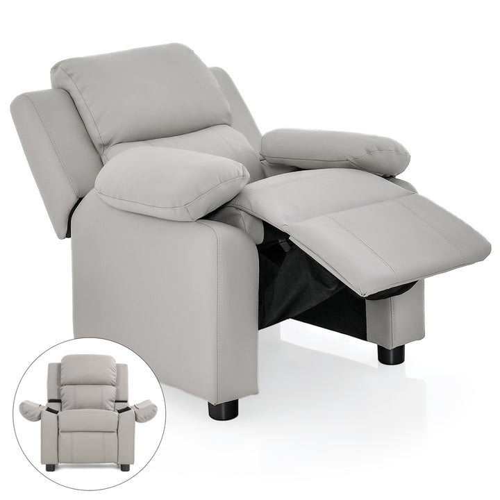 PU Leather Kids Recliner with Armrest and Headrest Lounge 3 Color Image 10