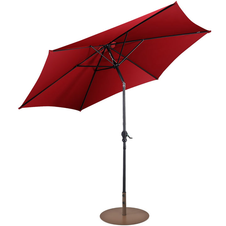 Costway 10ft Patio Umbrella Outdoor W/ 59 LBS Heavy-Duty Round Umbrella Stand Image 4