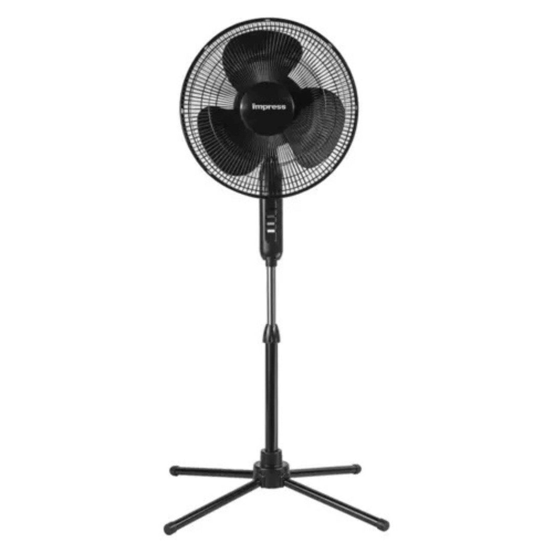 Impress 16-Inch Oscillating Stand Floor Fan 3-Speed Adjustable Height Metal Base Image 2