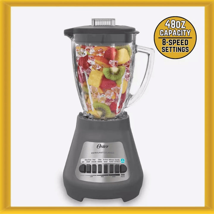 Oster Classic 8-Speed Blender Glass Jar 700W Duralast All Metal Drive BLSTMEGG000 Image 2