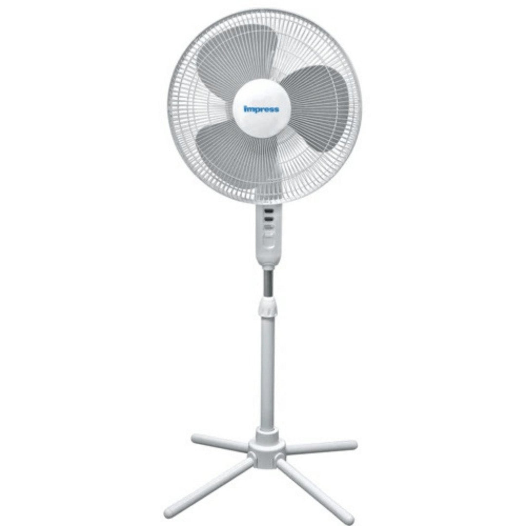 Impress 16-Inch Oscillating Stand Floor Fan 3-Speed Adjustable Height Metal Base Image 5