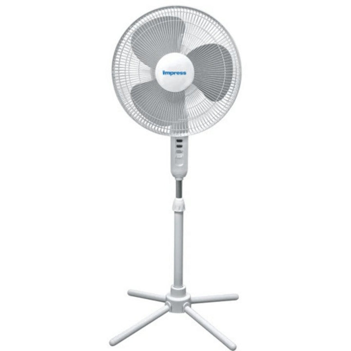 Impress 16-Inch Oscillating Stand Floor Fan 3-Speed Adjustable Height Metal Base Image 5