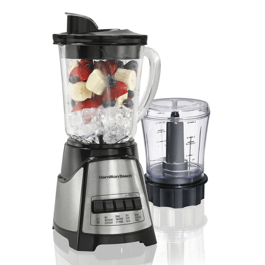 Hamilton Beach Power Elite Glass Jar Blender and Food Chopper Combo Image 1