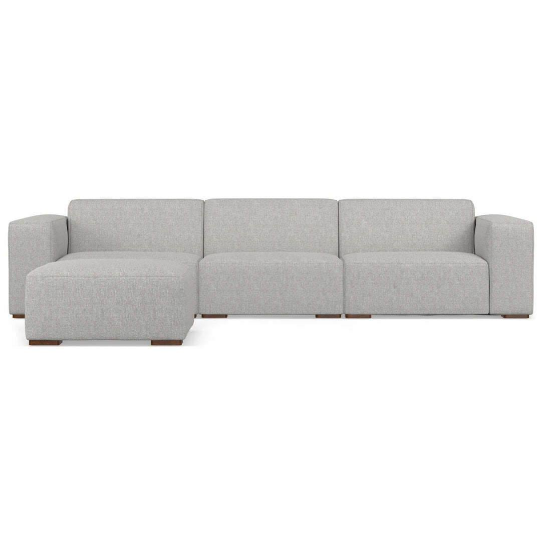 Rex 3 Seater Sofa and Ottoman Performance Fabric Modular Couch Medium Firmness Image 5