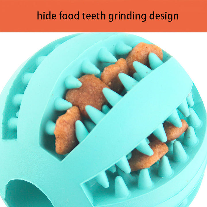 VZZ Natural Rubber Dog Chew Toy Interactive Treat Ball 5cm Extra-Tough Toy Image 4