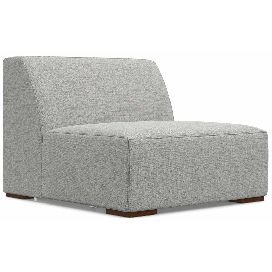 Rex Left Sectional Sofa and Ottoman Performance Fabric L-Shaped Couch Gray Image 9