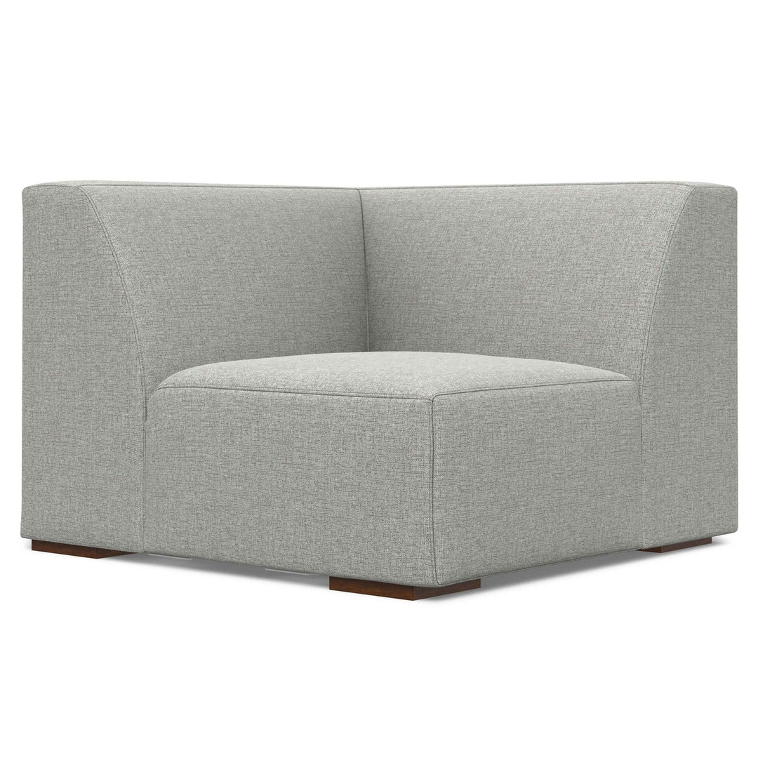 Rex Left Sectional Sofa and Ottoman Performance Fabric L-Shaped Couch Gray Image 10