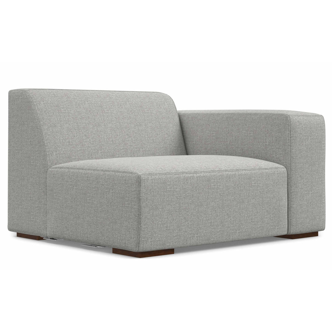 Rex Left Sectional Sofa and Ottoman Performance Fabric L-Shaped Couch Gray Image 11