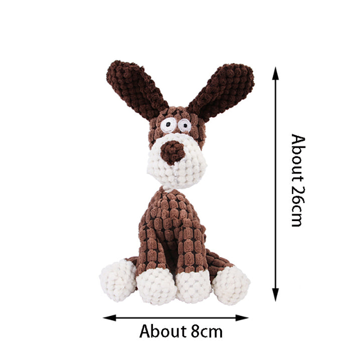 Plush Animal Shape Dog Chew Toy Squeaky Pet Toy for Small Medium Dogs Image 5