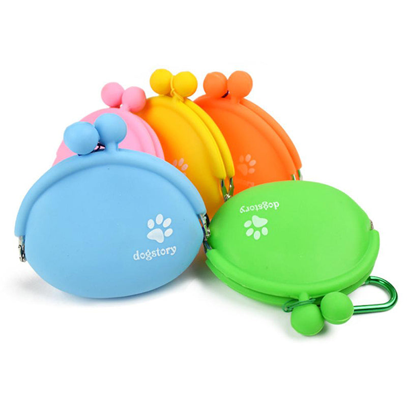 Silicone Dog Training Treat Bag Snack Pouch Portable Outdoor Travel Storage Yellow Image 1