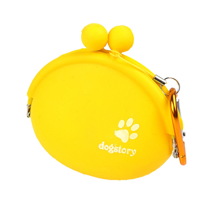 Silicone Dog Training Treat Bag Snack Pouch Portable Outdoor Travel Storage Yellow Image 11