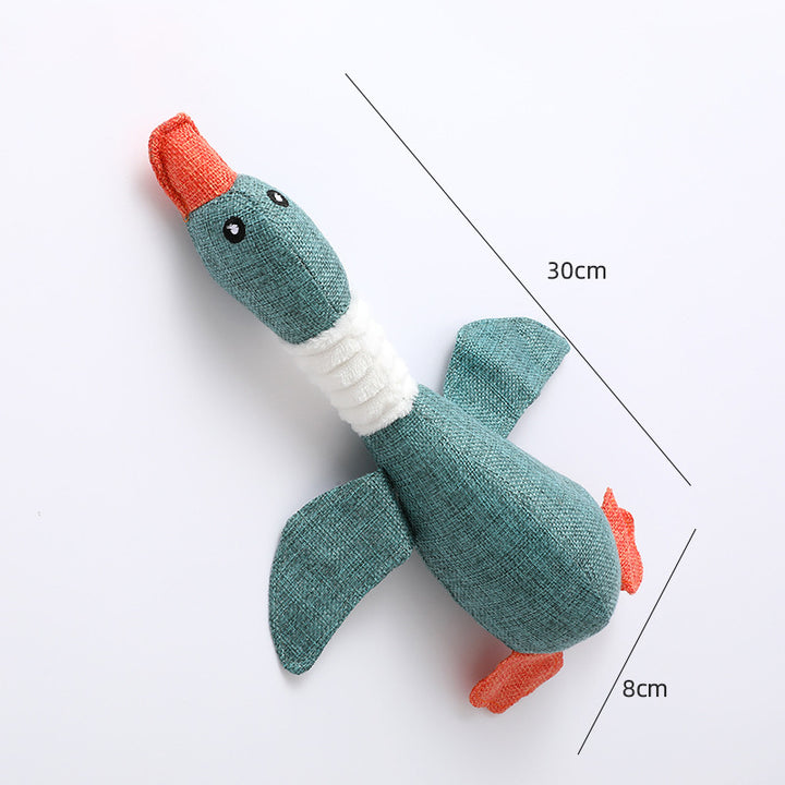 Squeak Dog Toy Plush Wild Goose Sounds Chew Training Teeth Cleaning Puppy Image 3