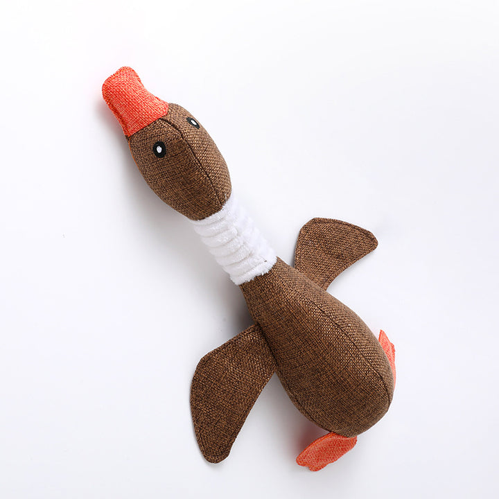 Squeak Dog Toy Plush Wild Goose Sounds Chew Training Teeth Cleaning Puppy Image 7