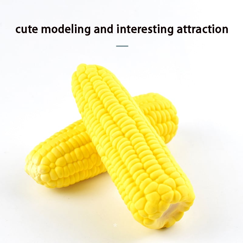 Corn Shape Puppy Squeaky Toy for Small Dogs Yellow Bite Resistant Pet Supplies Image 2