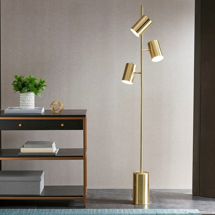 Gracie Mills Caiden Metal Base 3-Light Contemporary Floor Lamp - GRACE-9550 Image 3