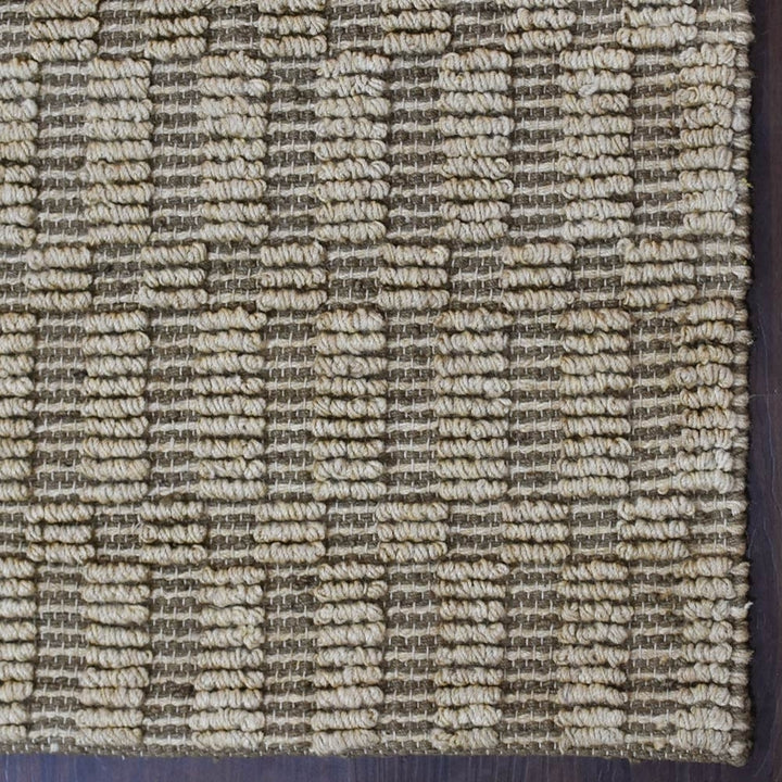 Rugsotic Hand Woven Jute Area Rug 5x8 Eco-friendly Light Brown J00093 Image 5