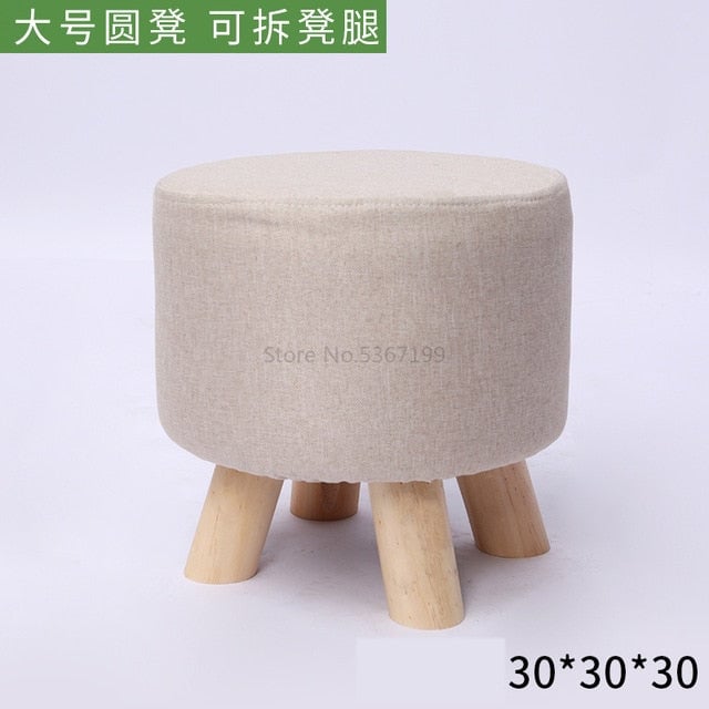 Stool Solid Wood Home Animal Stool Creative Shoe Bench Round Stool Sofa Stool Children Stool Cartoon Small Bench Image 3