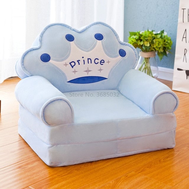 Hot Lovely Children Sofa Folding Cartoon Cute Lying Seat Baby Stool Kindergarten with Washable Cover Multicolor Image 2