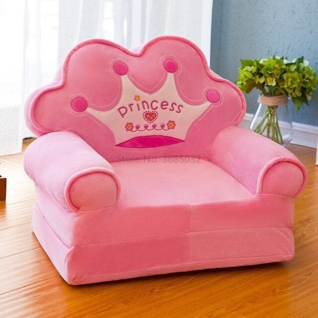 Hot Lovely Children Sofa Folding Cartoon Cute Lying Seat Baby Stool Kindergarten with Washable Cover Multicolor Image 3