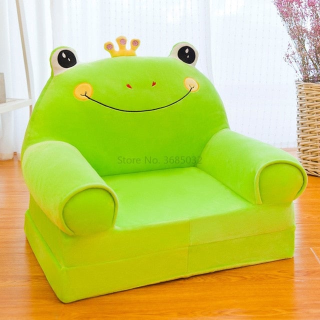 Hot Lovely Children Sofa Folding Cartoon Cute Lying Seat Baby Stool Kindergarten with Washable Cover Multicolor Image 6