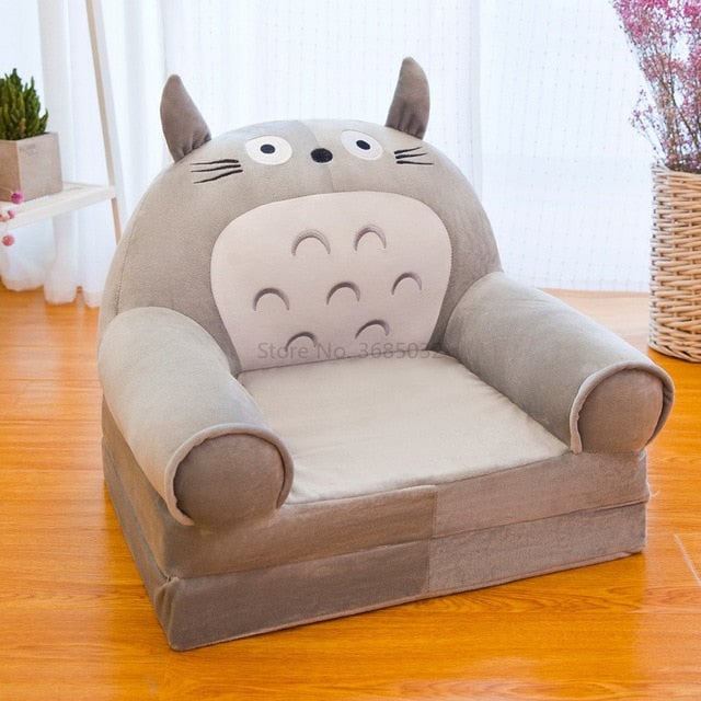 Hot Lovely Children Sofa Folding Cartoon Cute Lying Seat Baby Stool Kindergarten with Washable Cover Multicolor Image 7