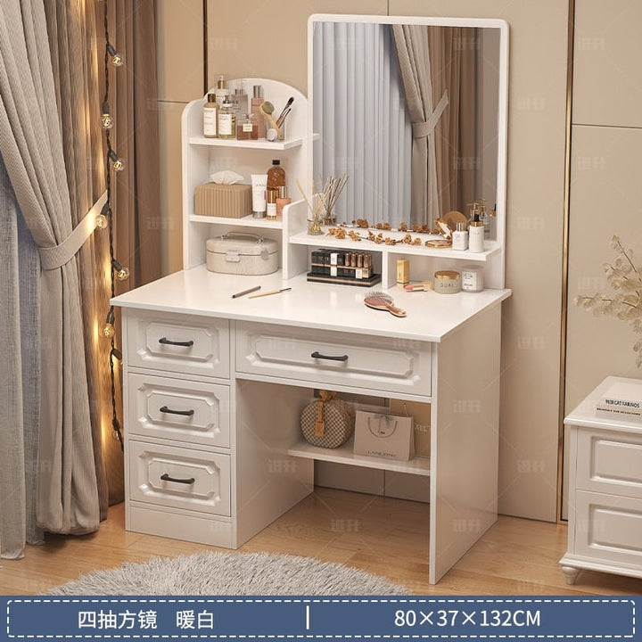 Makeup Lacquer Dressing Table Box Mirrors Drawer Toiletries Dressing Table Cabinets Living Room Penteadeira Bedroom Image 2