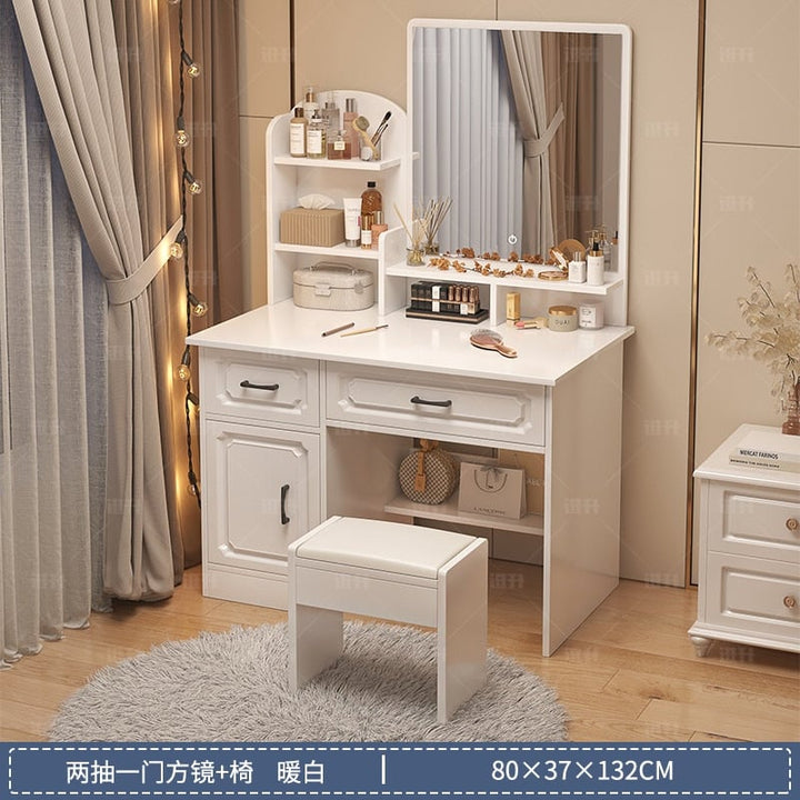 Makeup Lacquer Dressing Table Box Mirrors Drawer Toiletries Dressing Table Cabinets Living Room Penteadeira Bedroom Image 6