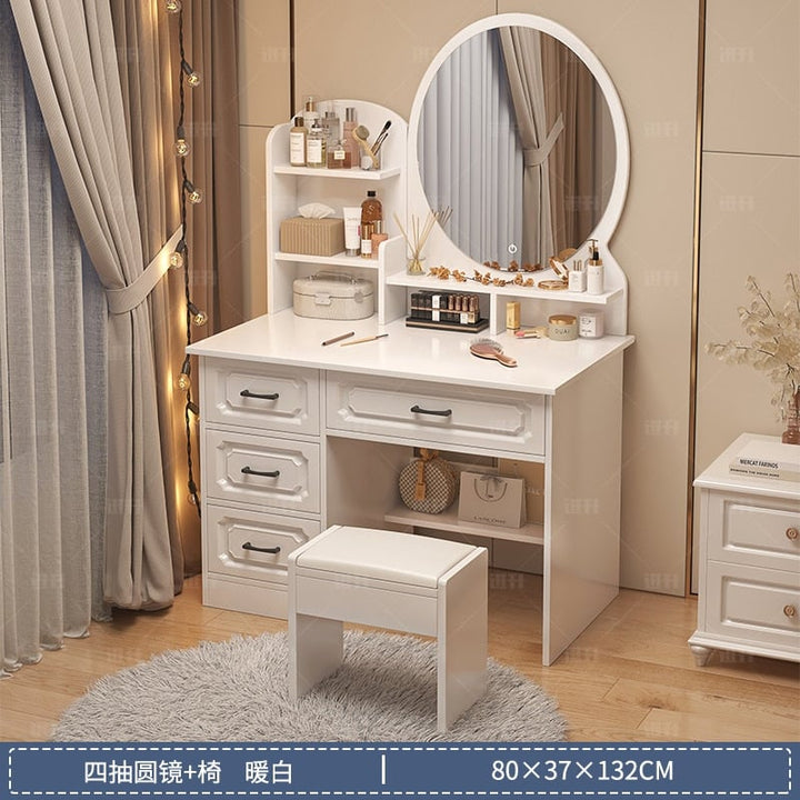 Makeup Lacquer Dressing Table Box Mirrors Drawer Toiletries Dressing Table Cabinets Living Room Penteadeira Bedroom Image 8