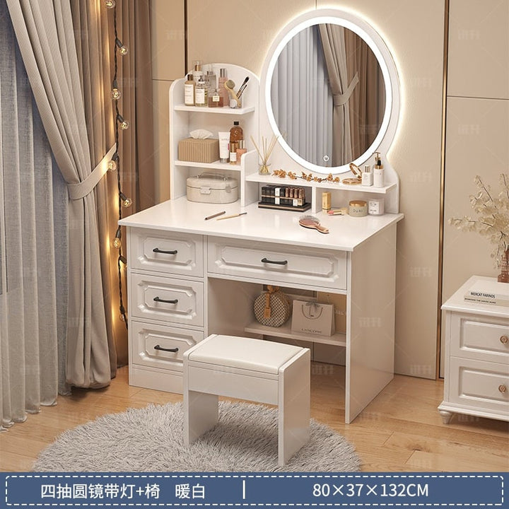 Makeup Lacquer Dressing Table Box Mirrors Drawer Toiletries Dressing Table Cabinets Living Room Penteadeira Bedroom Image 11