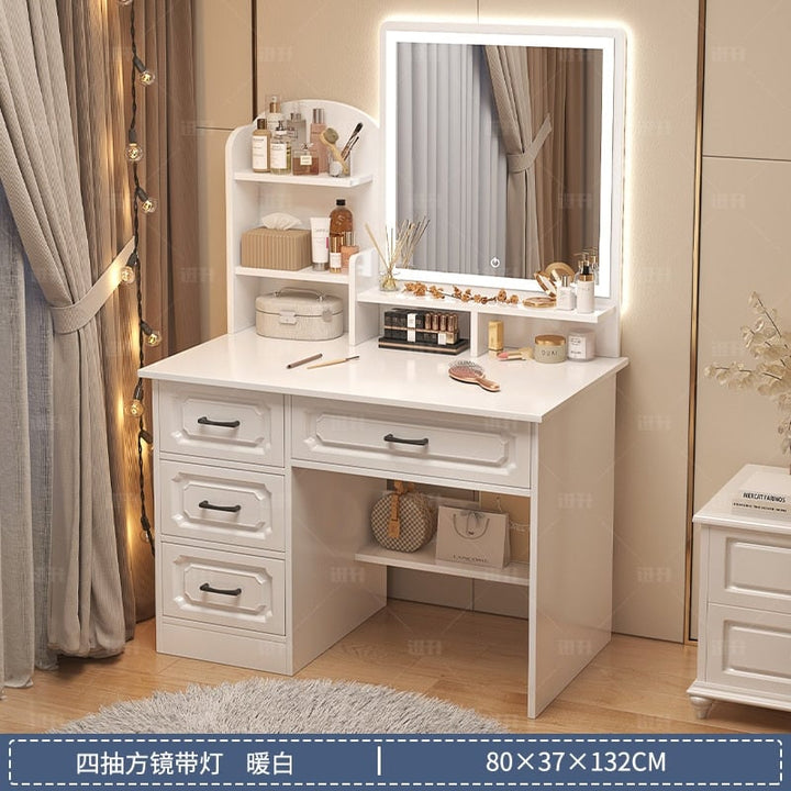 Makeup Lacquer Dressing Table Box Mirrors Drawer Toiletries Dressing Table Cabinets Living Room Penteadeira Bedroom Image 12