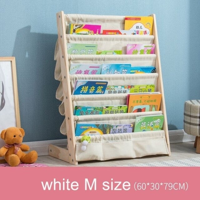 solid wood bookcase easy install book shelf kids picture book rack living room home office furniture toy shelf Image 2