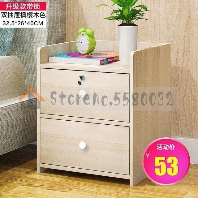 Simple bedside table shelf bedside storage small cabinet simple bedroom bedside storage cabinet multifunctional Image 12