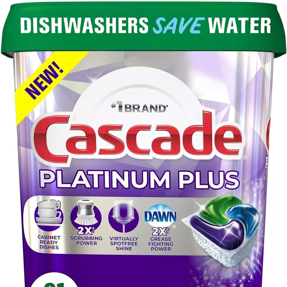 Cascade Platinum Plus ActionPacs Dishwasher Detergent Pods, Fresh Scent, 81 Count Image 2