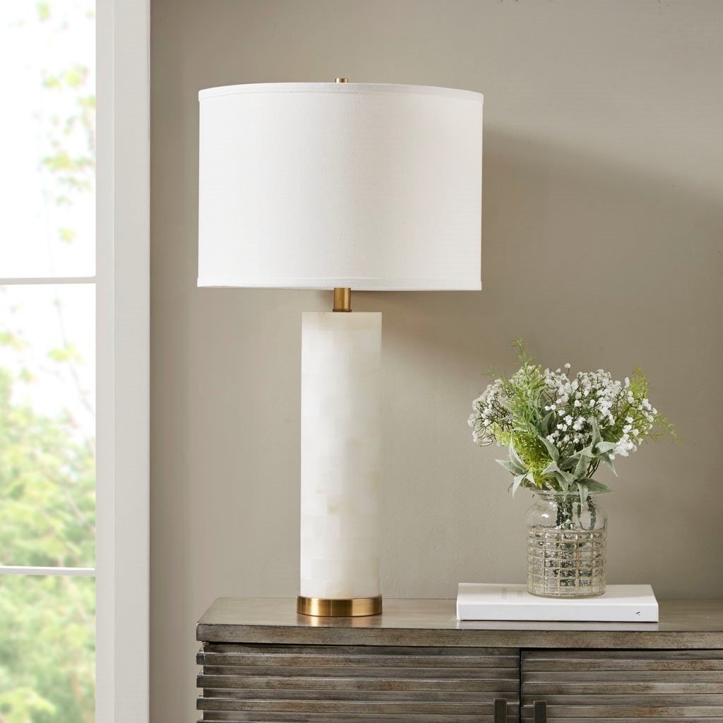 Gracie Mills Shea Illuminate Your Space with Elegance: Alabaster Table Lamp - GRACE-9529 Image 3