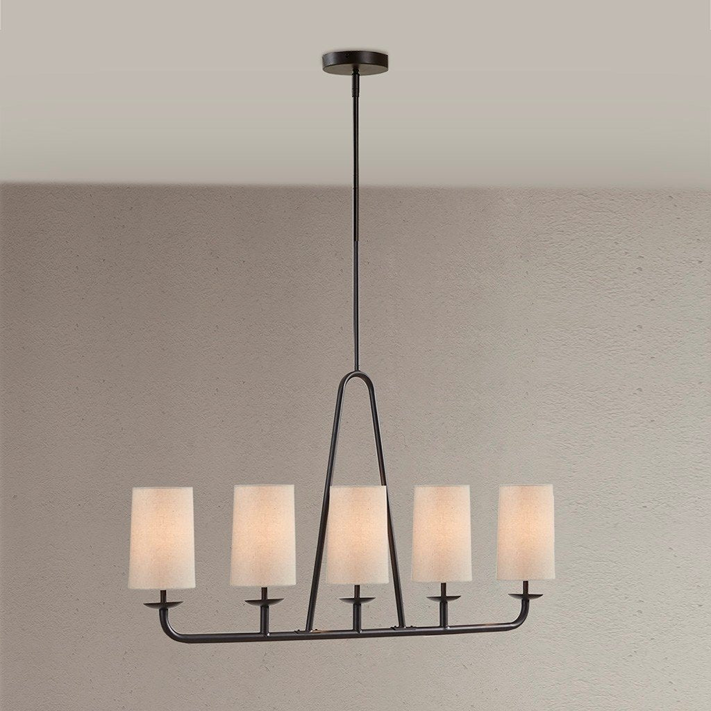 Gracie Mills Aisa Modern Farmhouse 5-Light Linear Chandelier - GRACE-15547 Image 5