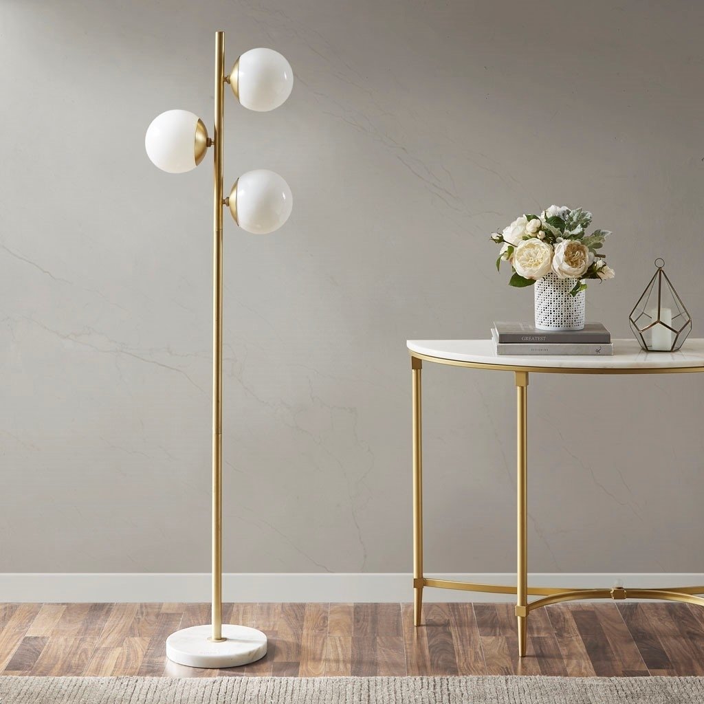 Gracie Mills Lindy 3-Globe Light Floor Lamp with Marble Base - GRACE-9668 Image 4