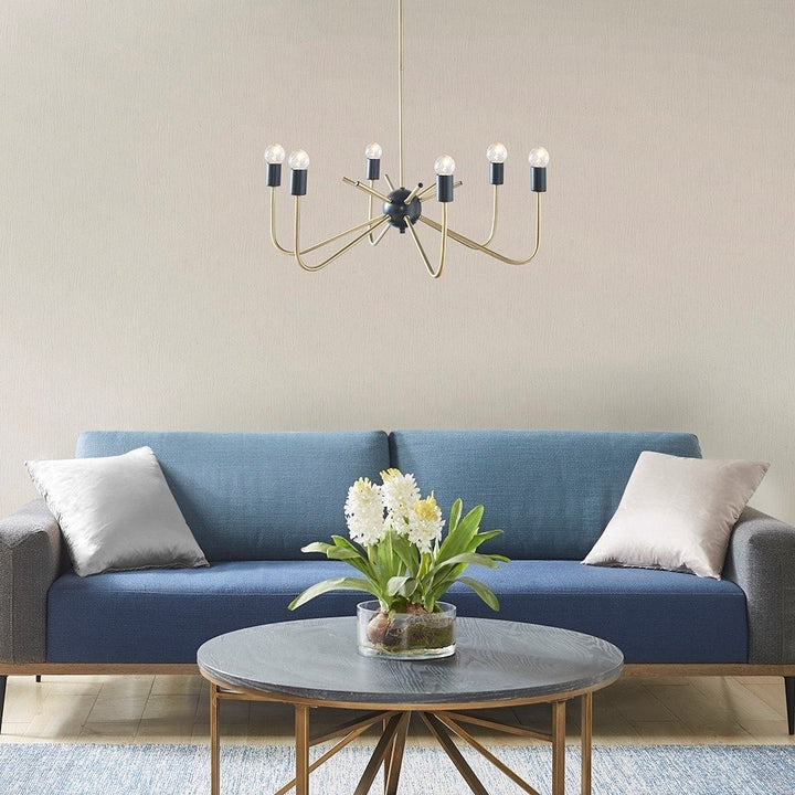 Gracie Mills Houston Modern 6-Light Adjustable Metal Chandelier - GRACE-14745 Image 3