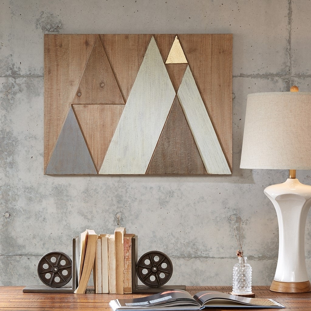 Gracie Mills Rosalinda Layered Triangles Wood - GRACE-8699 Image 3