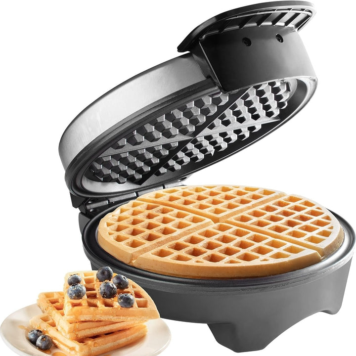 Cucina Pro Waffle Maker Non-Stick 7 Inch Adjustable Browning American Style Image 1