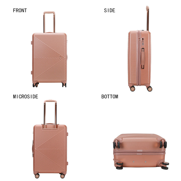 MKFCollection Felicity Spinner Luggage Set - Large and X-Large - Vegan Leather Image 4